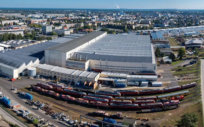 Drohnenaufnahme Werk Cottbus