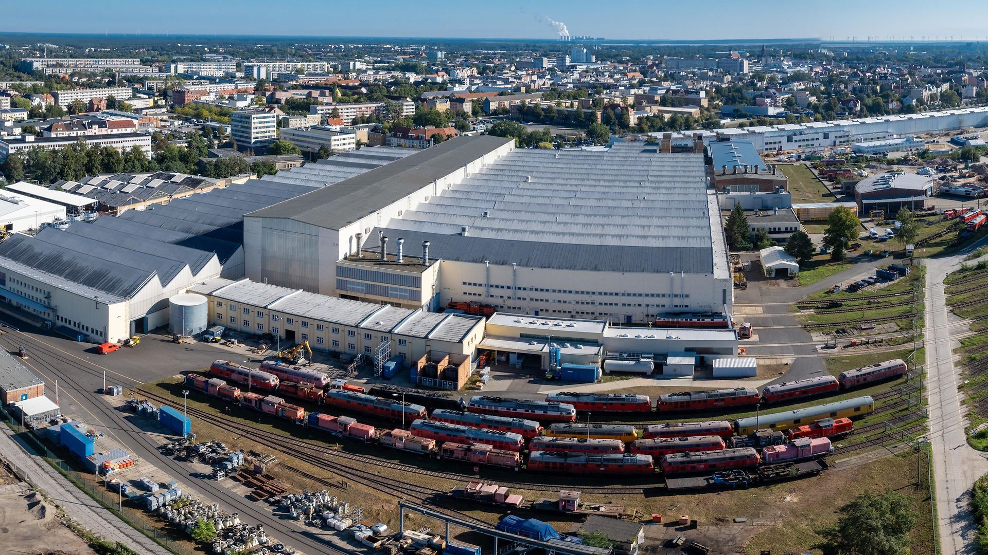Drohnenaufnahme Werk Cottbus